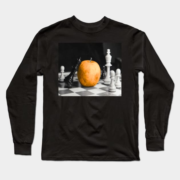 Chess with apple Long Sleeve T-Shirt by robelf